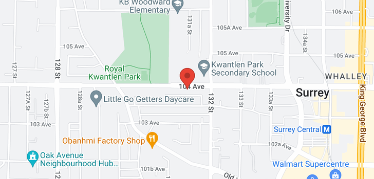 map of 13136 104 AVENUE